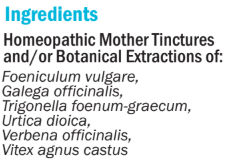 Supplement facts for hb#15 Lacta (Milk Regulator) 50ml listing ingredients including Chaste tree (Vitex agnus-castus), Fennel, Fenugreek, Fenugreek (Trigonella foenum-graecum), Foeniculum vulgare
