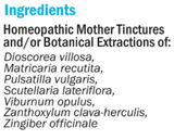 Supplement facts for hb#11 Spasma (Cramps & Hypertonicity) 50ml listing ingredients including Dioscorea villosa, Matricaria chamomilla, Pasqueflower (Pulsatilla pratensis), Skullcap (Scutellaria lateriflora)