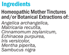 Supplement facts for hb#13 (Spectra Elixir) 50ml listing ingredients including Cinnamomum verum, Echinacea purpurea, Elderberry (Sambucus nigra), Matricaria chamomilla, Mentha Piperita