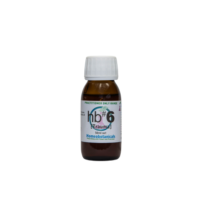 A supplement container of hb#06 (Trauma) 50ml by Homeobotanicals