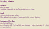 Supplement facts for Baby Ear 25ml listing ingredients including Olive oil