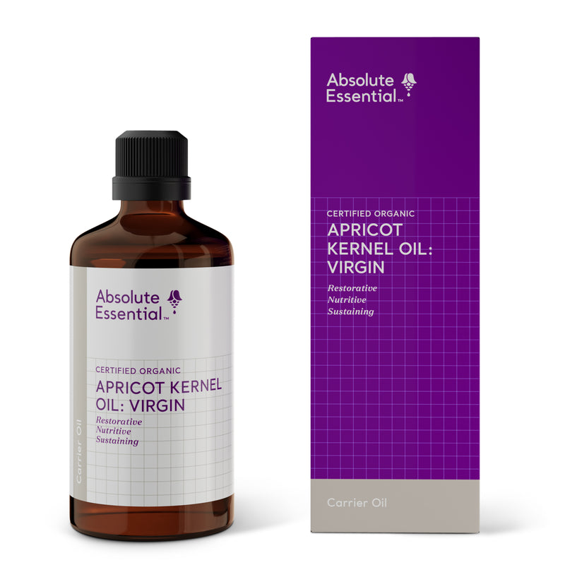 A supplement container of Apricot Kernal Oil: Virgin 100ml by Absolute Essential (Retail)