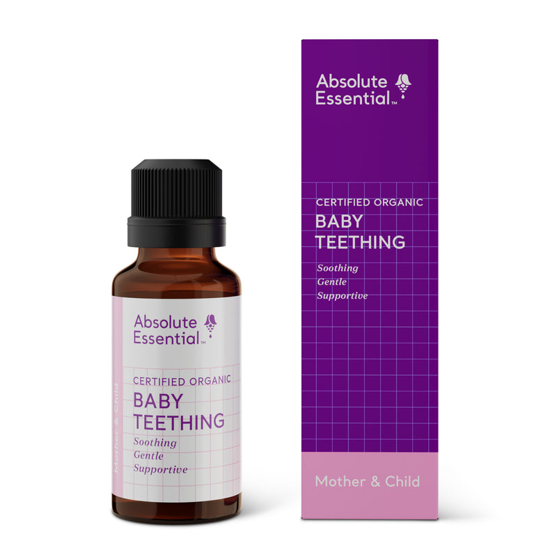A supplement container of Baby Teething 25ml by Absolute Essential