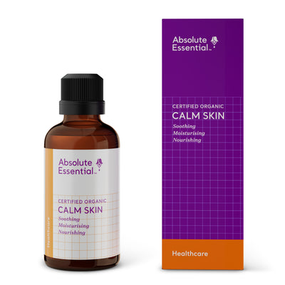 A supplement container of Calm Skin 50ml by Absolute Essential
