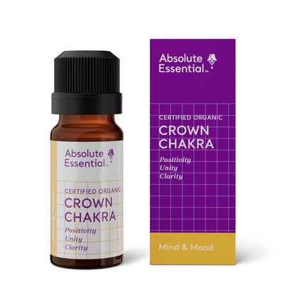 A supplement container of Crown Chakra 10ml by Absolute Essential