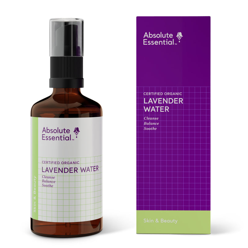 A supplement container of Lavender Water 100ml by Absolute Essential