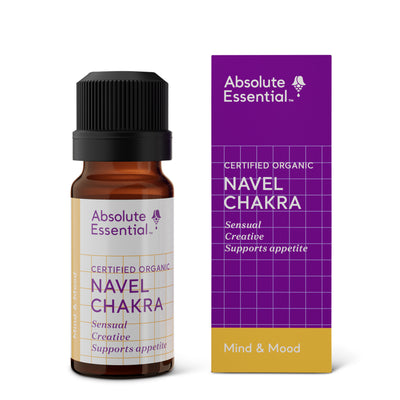 A supplement container of Navel Chakra 10ml by Absolute Essential