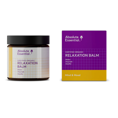 A supplement container of Relaxation Balm 100ml by Absolute Essential