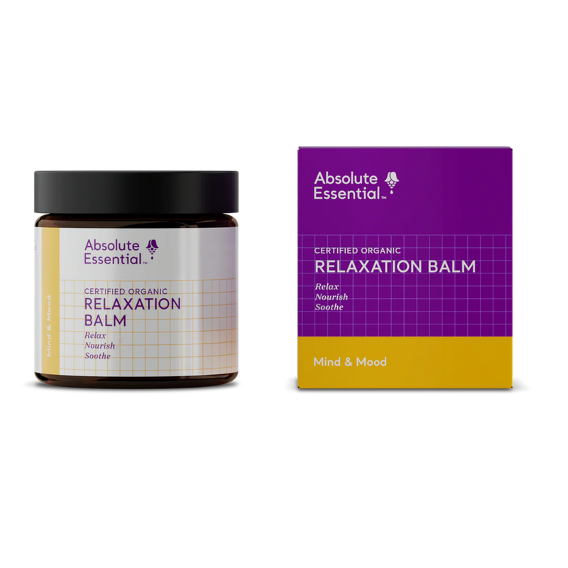 A supplement container of Relaxation Balm 100ml by Absolute Essential