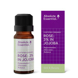 A supplement container of Rose: 3% in Jojoba	 10ml by Absolute Essential