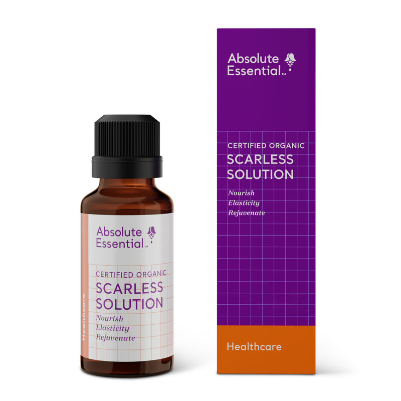 A supplement container of Scarless Solution 25ml by Absolute Essential