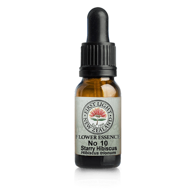A supplement container of No. 10 - Starry Hibiscus (Tenderness) 10ml by First Light Flower Essences