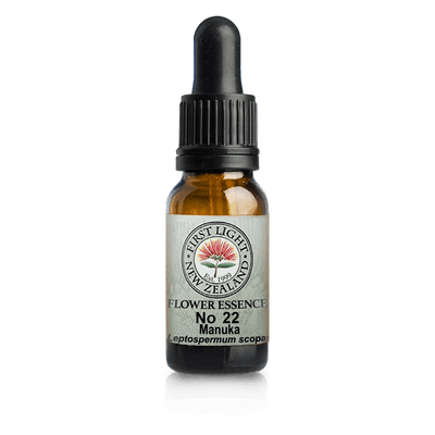 A supplement container of No. 22 - Manuka (Purification) 10ml by First Light Flower Essences