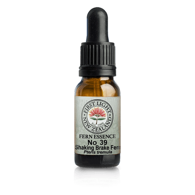 A supplement container of No. 39 - Shaking Brake Fern (Empowerment) 10ml by First Light Flower Essences