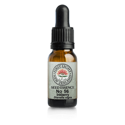 A supplement container of No. 56 - Inkberry (Inner Vision) 10ml by First Light Flower Essences