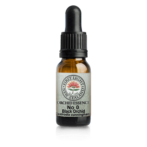 A supplement container of No. 0 - Black Orchid (Silence) 10ml by First Light Flower Essences