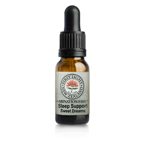 A supplement container of Sleep Support© (Sweet Dreams) 10ml by First Light Flower Essences
