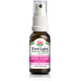 A supplement container of Anxi Ease Support (Calm Confident Capable) 20ml by First Light Natural Health
