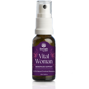 A supplement container of Vital Woman (Menopause Support) 20ml by First Light Natural Health