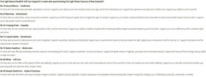 Supplement facts for Self- Care Support (Avoiding Burnout) 20ml listing ingredients including Hawthorn extract, Hibiscus esculentus, Lobelia Inflata