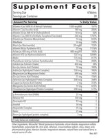 Supplement facts for Gynovite listing ingredients including Betaine HCI, Biotin, Boron, Calcium, Calcium Pantothanate