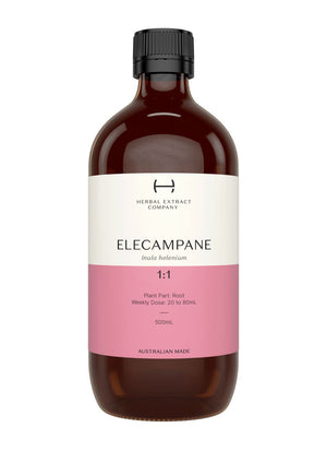A supplement container of Elecampane 1:1 by Herbal Extract Company