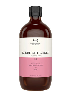 A supplement container of Globe Artichoke 1:1 by Herbal Extract Company