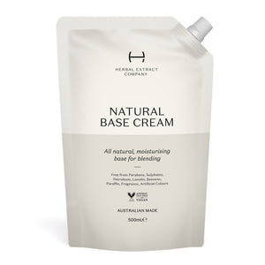A supplement container of Natural Base Cream by Herbal Extract Company