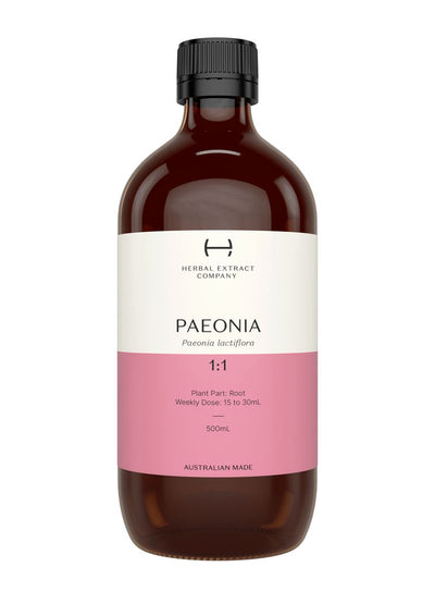 A supplement container of Paeonia 1:1 by Herbal Extract Company