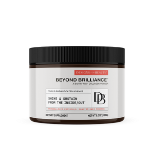 A supplement container of Beyond Brilliance by Designs for Beauty