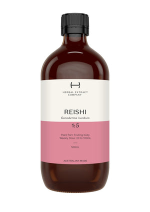 A supplement container of Reishi 1:5 by Herbal Extract Company