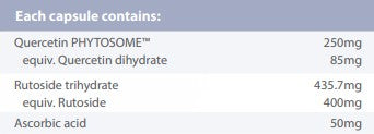 Supplement facts for Quercedran Ultrasorb (Formerly Lymphodran Immune)