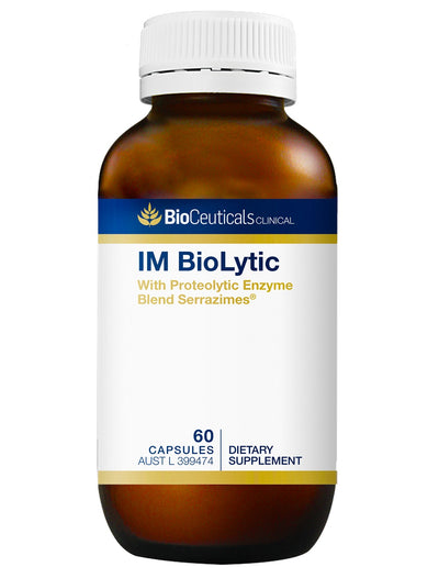 A supplement container of IM BioLytic, 60tabs by BioCeuticals Clinical