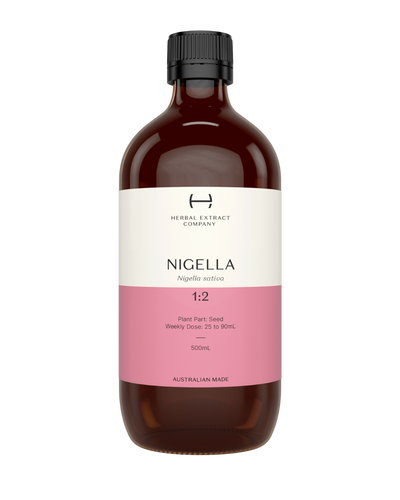 A supplement container of Nigella 1:2 by Herbal Extract Company