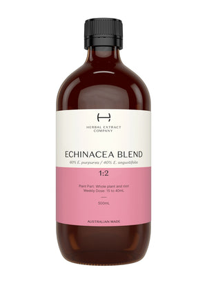 A supplement container of Echinacea Blend 1:2 by Herbal Extract Company