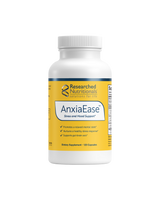 A supplement container of AnxiaEase by Researched Nutritionals
