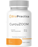 A supplement container of CurcuZOOM by Bio-Practica