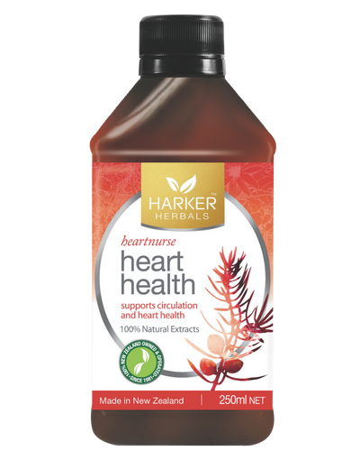 A supplement container of Heart Health by Harker Herbals