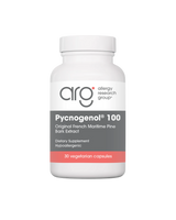 A supplement container of Pycnogenol by Allergy Research Group