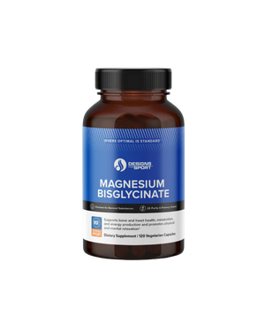 A supplement container of Magnesium Bisglycinate by Designs for Sport