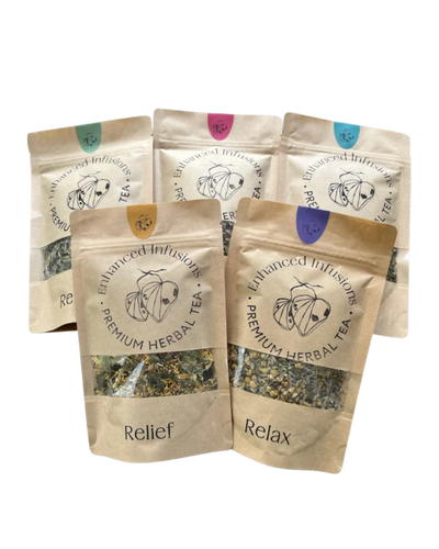 A supplement container of Herbal Tea Gift Pack by Enhanced Wellbeing