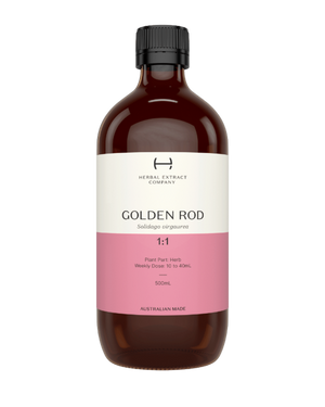 A supplement container of Golden Rod 1:1 by Herbal Extract Company