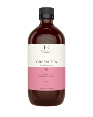 A supplement container of Green Tea 1:2 by Herbal Extract Company