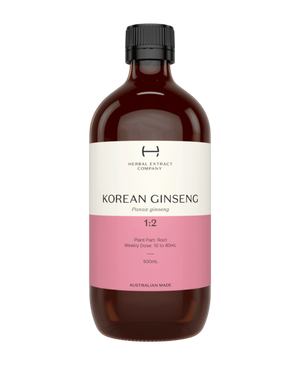 A supplement container of Korean Ginseng 1:2 by Herbal Extract Company