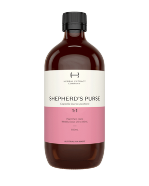 A supplement container of Shepherd's Purse 1:1 by Herbal Extract Company