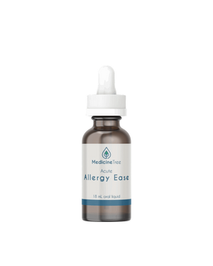 A supplement container of Acute Allergy Ease by Medicine Tree