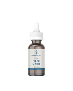 A supplement container of Acute Metal Chel8 by Medicine Tree