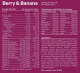 Supplement facts for Plant Protein Smoothies listing ingredients including  Alfalfa extract, Acerola extract, Alfalfa Grass*, Alfalfa extract, Apple