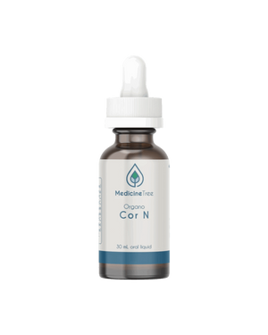 A supplement container of Organo Cor N by Medicine Tree
