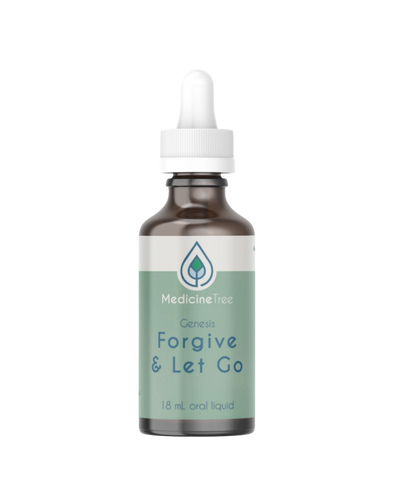 A supplement container of Genesis Forgive and Let Go by Medicine Tree